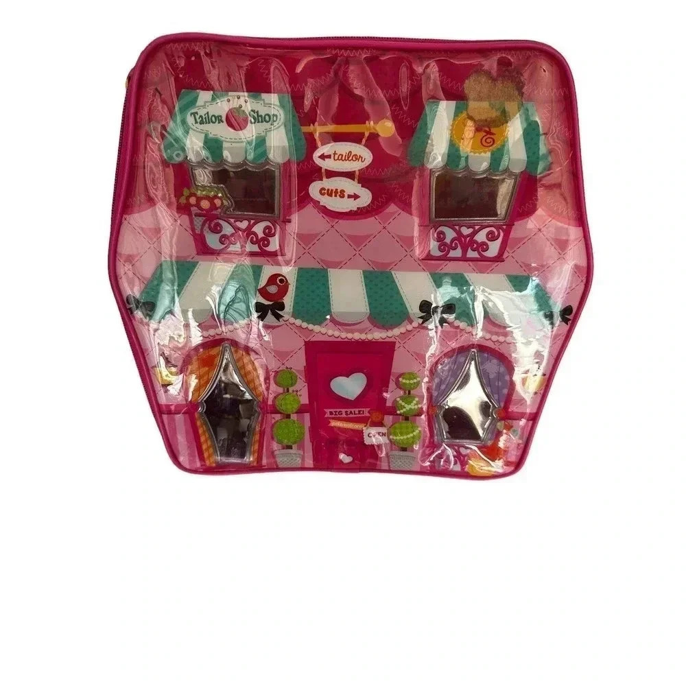 LaLa Loopsy Minis Zip-Up Carrying Case Tailor‎ Shop Doll House 12”x12”